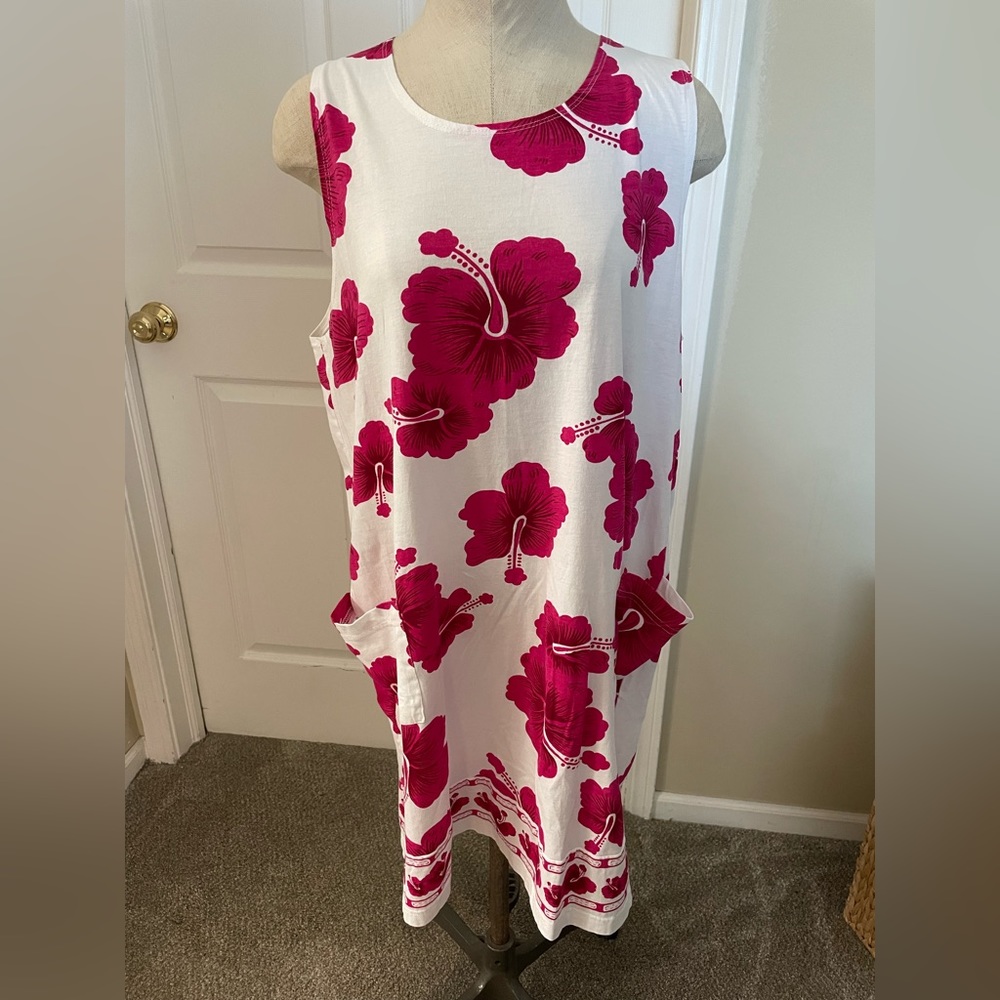 I.G. Sport lightweight swim coverup, size XL, color: pink/white